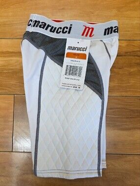 NWT Marucci Youth Elite Padded Sliding Shorts White Size Small Youth